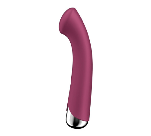 Вибратор с ротацией Satisfyer Spinning G-Spot 1 Red, плоская площадка для стимуляции точки G