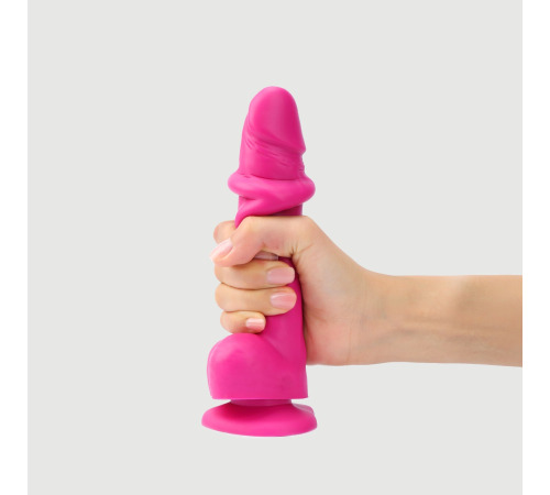 Реалистичный фаллоимитатор Strap-On-Me Sliding Skin Realistic Dildo Fuchsia - S, эффект подвижной кожи