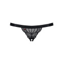Кружевные танга с доступом Obsessive 828-THC-1 crotchless thong L/XL, черные