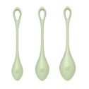 Набор йони бусин Satisfyer Yoni Power 2 Light Green, диаметр 2-2,5-3см, вес 22-44-73г