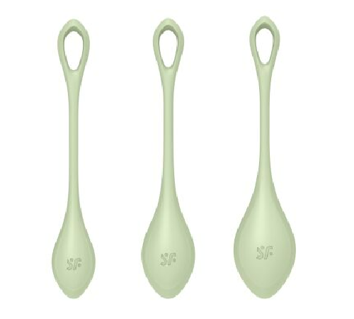 Набір йоні намистин Satisfyer Yoni Power 2 Light Green, диаметр 2-2,5-3см, вес 22-44-73г