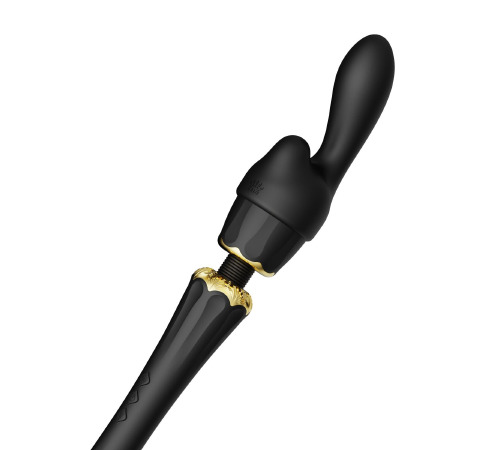 Вібромасажер з насадками Zalo — Kyro Wand Obsidian Black
