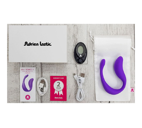 Вібратор для пар Adrien Lastic Mini Romeo II з пультом LRS і двома моторчиками