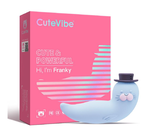 Вакуумний вібратор CuteVibe Franky Blue