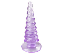 Гелева анальна пробка на присосці Спіраль, Бузкова