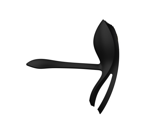 Смарт-ерекційне кільце Zalo - BAYEK Obsidian Black, подвійне з ввідною частиною, пульт ДК