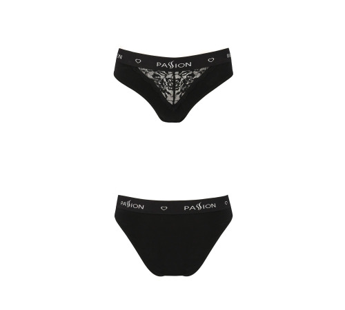 Трусики с широкой резинкой и кружевом Passion PS001 PANTIES black, size M