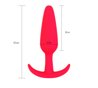 Анальна пробка Velvet Bullet L, оксамитовий силікон, колір Червоний