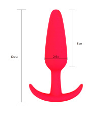 Анальная пробка Velvet Bullet L, бархатный силикон, цвет Красный
