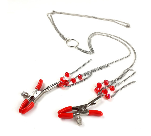 Затискачі для сосків з ланцюжком Red Nipple clamps