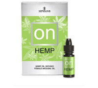 Возбуждающе капли для клитора Sensuva - ON for Her Hemp Infused Arousal Oil (5 мл) с маслом конопли
