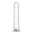 Прозрачный фаллоимитатор ADDICTION Vertical Dong 8″, присоска, диаметр 3,8 см, вибропуля в подарок