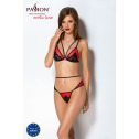 Комплект белья Passion PEONIA SET S/M red, бра, трусики