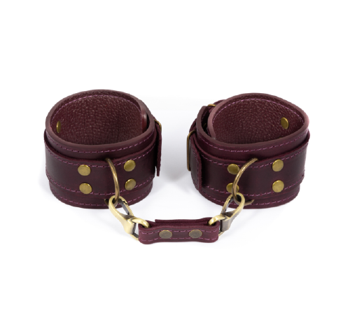 Премиум поножи LOVECRAFT фиолетовые, натуральная кожа, в подарочной упаковке