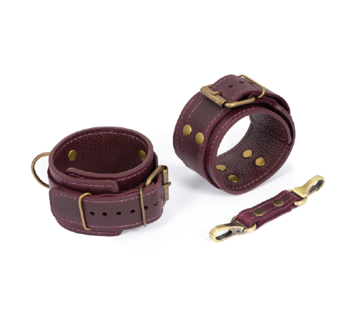 Премиум поножи LOVECRAFT фиолетовые, натуральная кожа, в подарочной упаковке