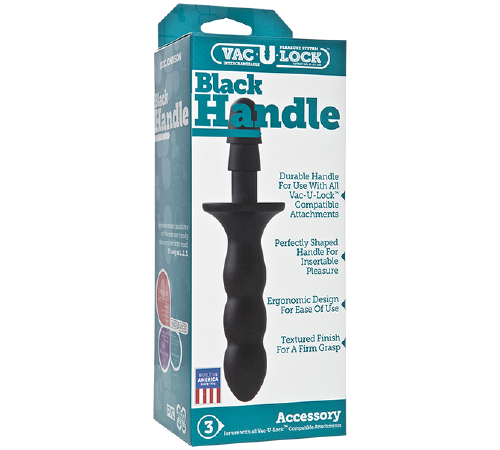 Держатель-рукоять Doc Johnson с креплением Vac-U-Lock - Black Handle для игрушек