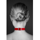 Чокер с кольцом для поводка Bijoux Pour Toi - FETISH Red, экокожа