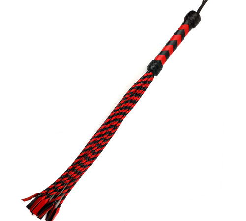 Флоггер Плеть Кошка - девятихвостка черно/красная