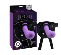 CH33976 Страпон фіолет насадка RGB Sex Harntss Amor strap-On Chisa