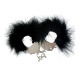 Наручники металлические Adrien Lastic Handcuffs Black с черной пушистой отделкой
