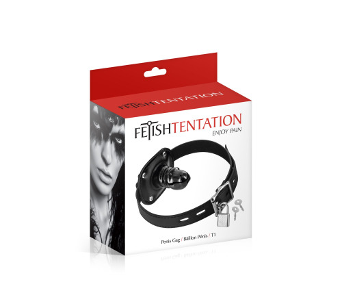 Кляп с маленьким фаллоимитатором Fetish Tentation Penis Gag T1