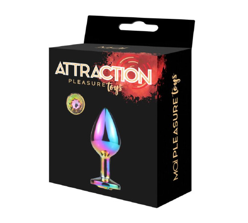 Металева анальна пробка MAI Attraction Toys №73 Rainbow