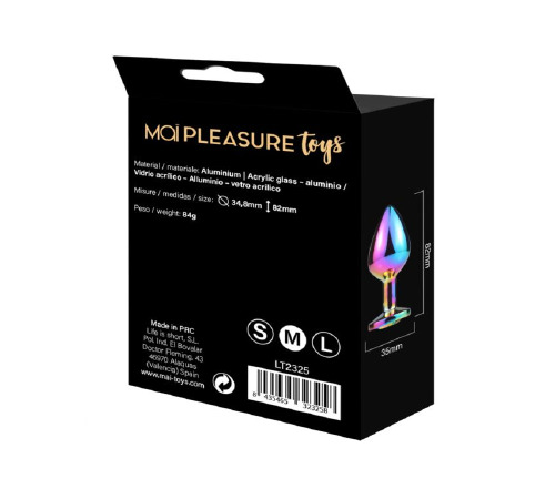 Металева анальна пробка MAI Attraction Toys №73 Rainbow