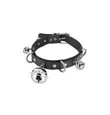 Ошейник c бубенцами Fetish Tentation Choker Bells, экокожа