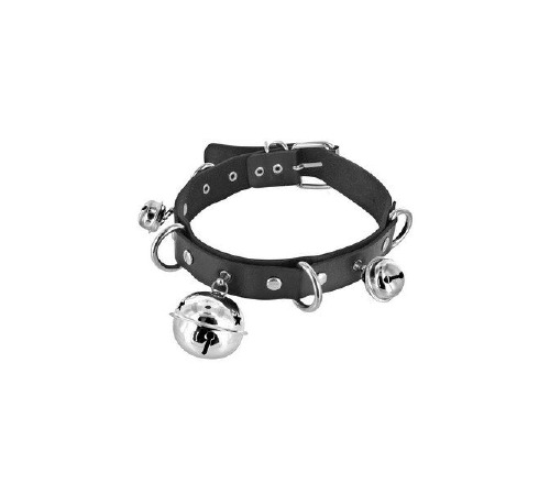 Ошейник c бубенцами Fetish Tentation Choker Bells, экокожа