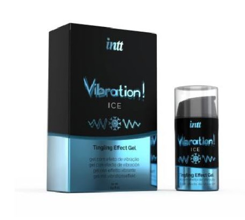 Рідкий вібратор Intt Vibration Ice (15 мл), густий гель, дуже незвичайний, діє до 30 хвилин