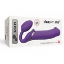 Безремневой страпон с вибрацией Strap-On-Me Vibrating Violet XL, диаметр 4,5см, пульт ДУ, регулируем