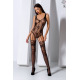 Ажурный бодистокинг с имитацией чулок Passion BS074 black