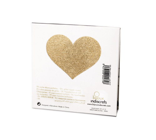 Прикраса на соски Bijoux Indiscrets - Flash Heart Gold