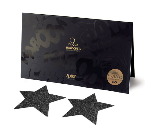 Прикраса на соски Bijoux Indiscrets - Flash Star Black