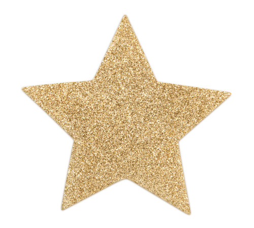 Пэстис - стикини Bijoux Indiscrets - Flash Star Gold, наклейки на соски