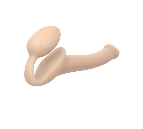 Безремневой страпон Strap-On-Me Flesh S, полностью регулируемый, диаметр 2,7см