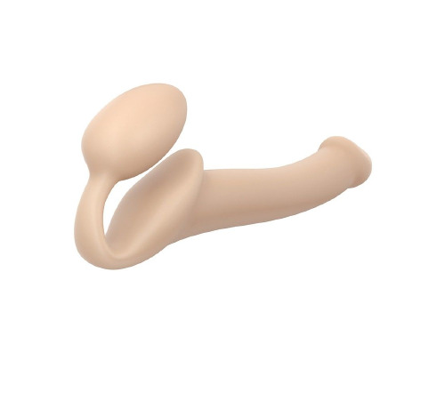 Безремневой страпон Strap-On-Me Flesh M, полностью регулируемый, диаметр 3,3см