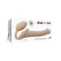 Безремневой страпон Strap-On-Me Flesh M, полностью регулируемый, диаметр 3,3см