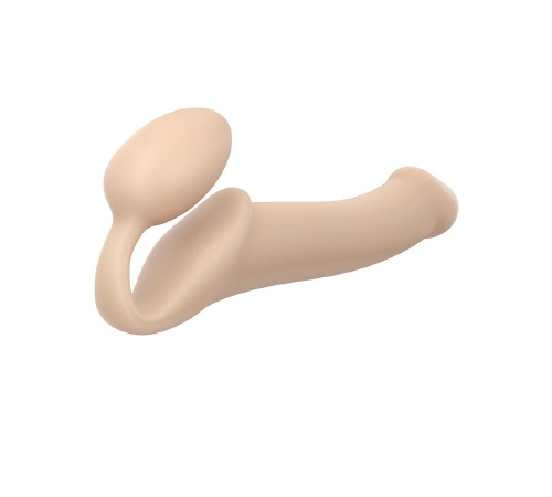 Безремневой страпон Strap-On-Me Flesh L, полностью регулируемый, диаметр 3,7см
