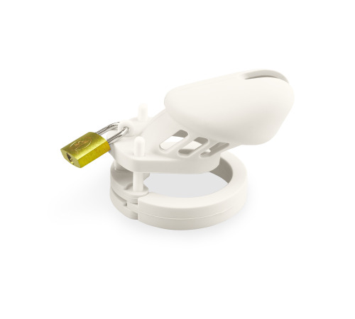 Мужской пояс верности, силиконовый, цвет Белый