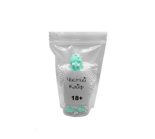 Крафтовое мыло-член с присоской Чистый Кайф Turquoise size L, натуральное