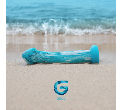 Стеклянный дилдо Gildo - Ocean Ripple Glass Dildo