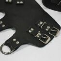 Поножи манжеты для подвеса за ноги Leg Cuffs For Suspension из натуральной кожи, цвет черный