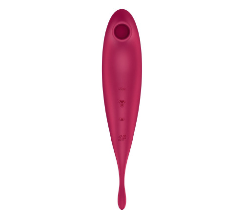 Смарт-вібратор для клітора з вакуумною стимуляцією Satisfyer Twirling Pro+ dark red