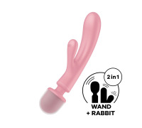 Вибратор-кролик с вибромассажером Satisfyer Triple Lover Pink, 3 мотора
