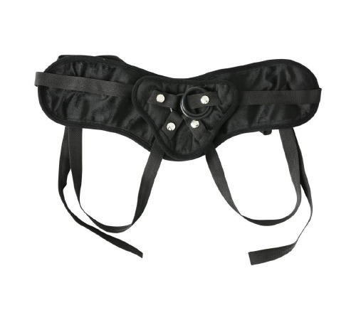 Труси для страпону Sportsheets - SizePlus Beginners Black, широкий пояс, комфортні