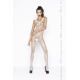 Бодистокинг Passion BS045 white, комбинезон, имитация чулок и боди