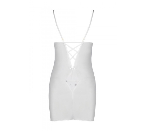 Сорочка з вирізами на грудях + стрінги LOVELIA CHEMISE white L/XL - Passion