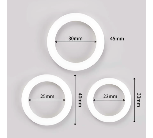 Набір ерекційних кілець силікон білий