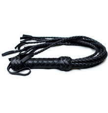 Флоггер Кошка, 9 плетенных хвостов по 50 см, цвет черный